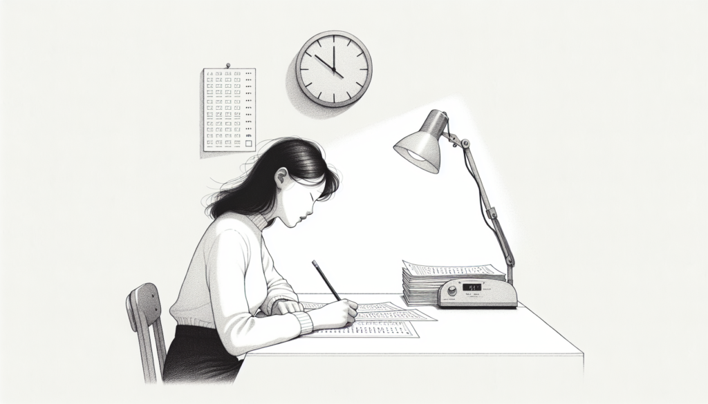 Pencil sketch illustration for: BCBA Exam Strategies & Skills: Timing, Elimination, and Test-Day Tactics