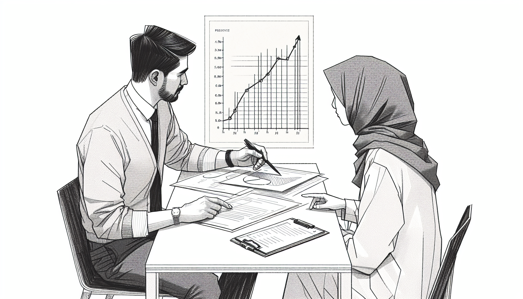 Pencil sketch illustration for: ABA Data Collection & Analysis: Simple Systems for Better Clinical Decisions