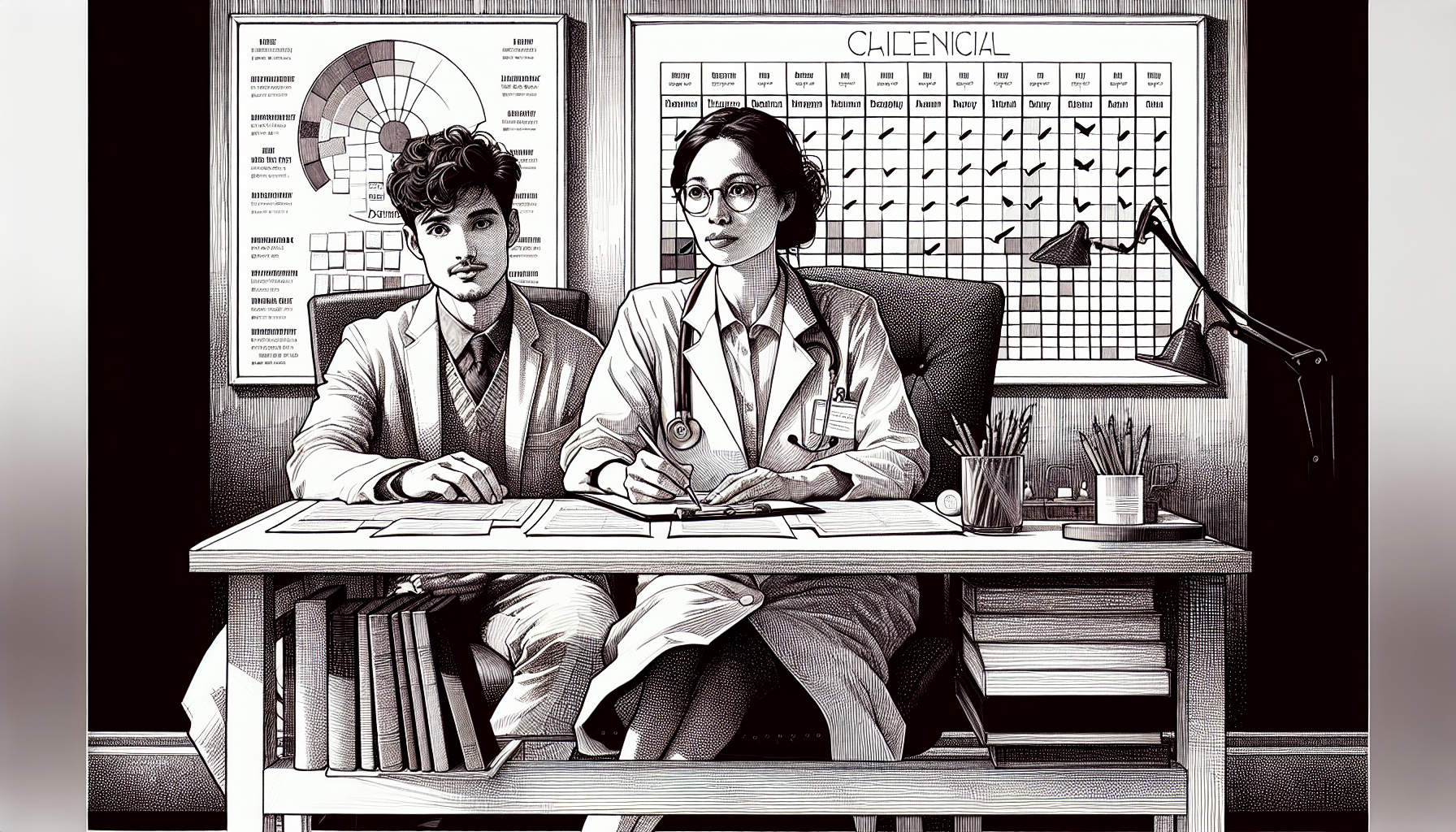 Pencil sketch illustration for: Onboarding & Training in ABA: The Complete System for RBTs and New BCBAs