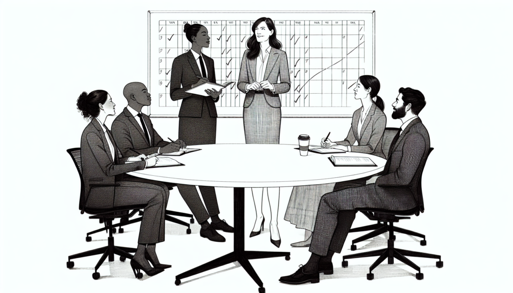 Pencil sketch illustration for: Leadership & Management in ABA Business: Running Teams, Meetings, and Accountability