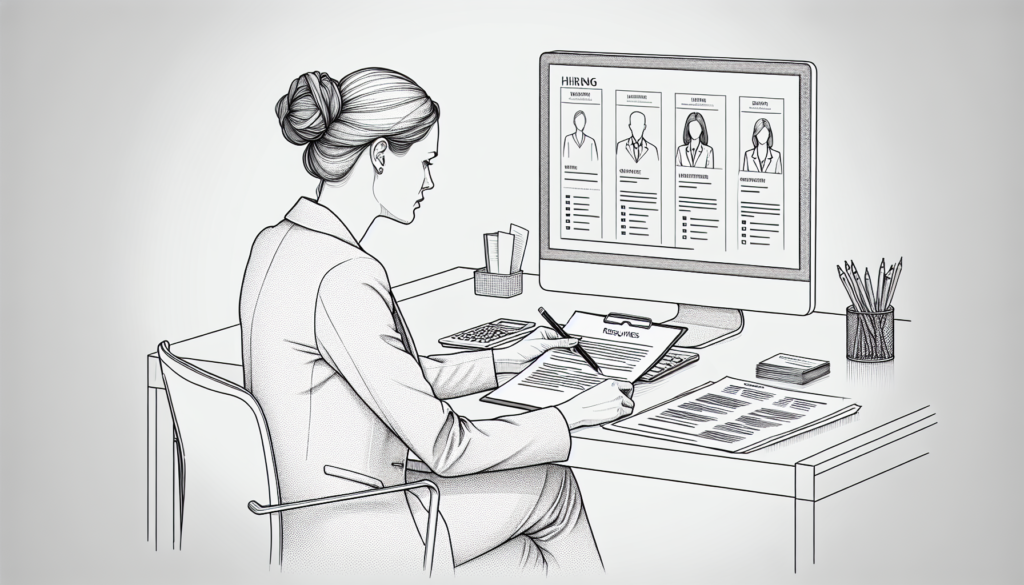 Pencil sketch illustration for: Recruiting BCBAs & RBTs: A Step-by-Step Hiring System for ABA Clinics