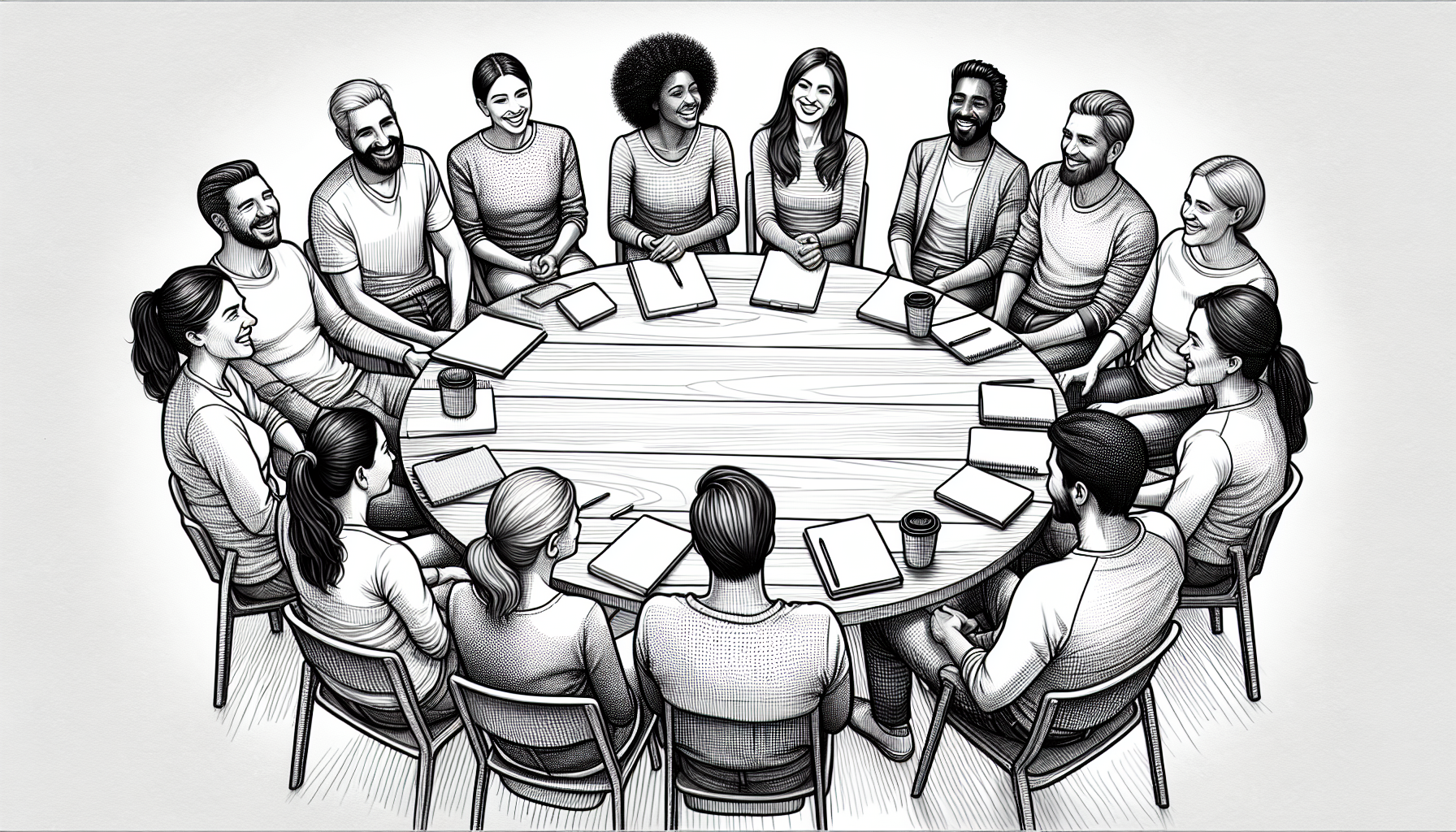 Pencil sketch illustration for: Retention & Culture Systems in ABA: How to Keep Great Staff Long-Term