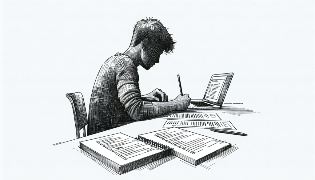 Pencil sketch illustration for: Mock Exam Practice for the BCBA Exam: How to Use Mocks to Raise Your Score Fast