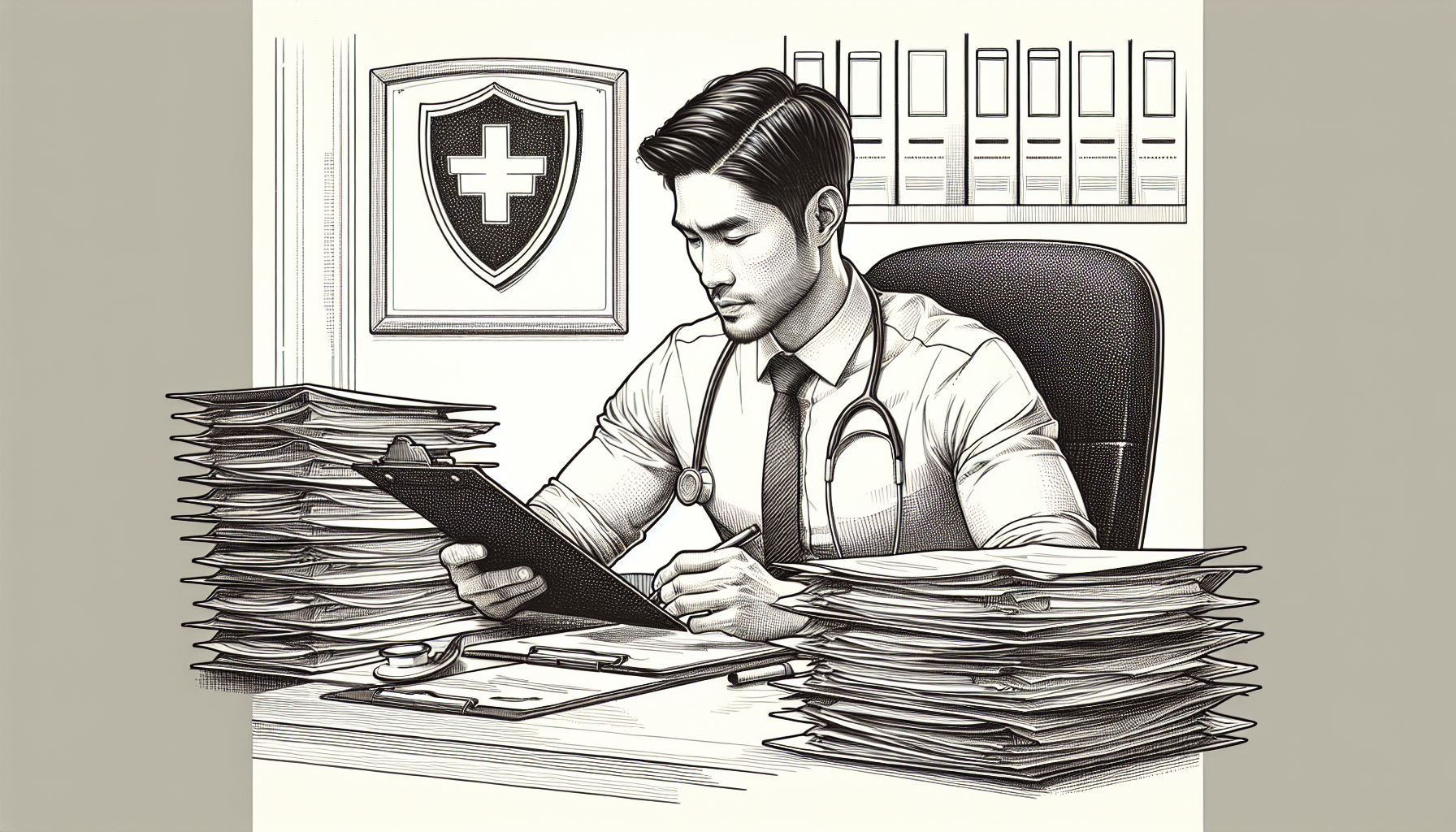 Pencil sketch illustration for: Ethics & Compliance for ABA Businesses: Billing, Supervision, and Risk Reduction: Real-W