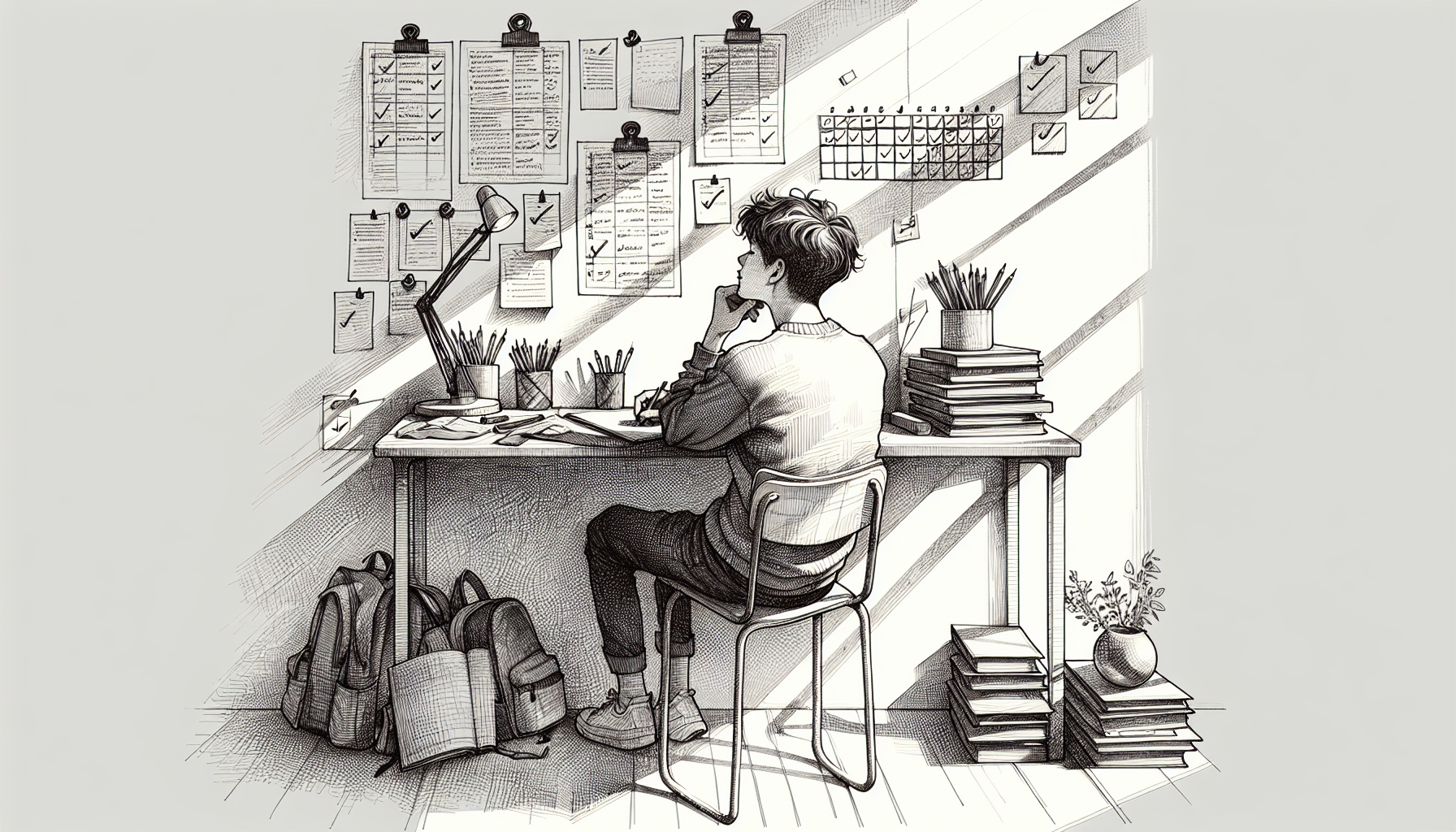 Pencil sketch illustration for: BCBA Exam Concepts Made Simple: The Plain-English Guide to High-Yield Topics: Tools, Template