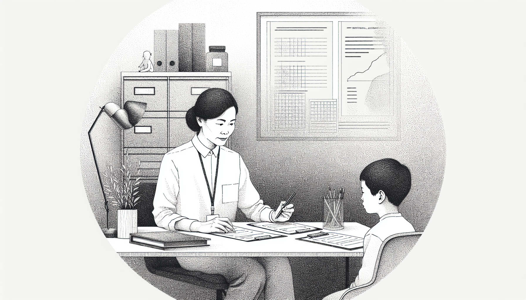 Pencil sketch illustration for: Behavior Reduction in ABA: Assessment-to-Plan, Replacement Skills, and Ethical Safeguards: To