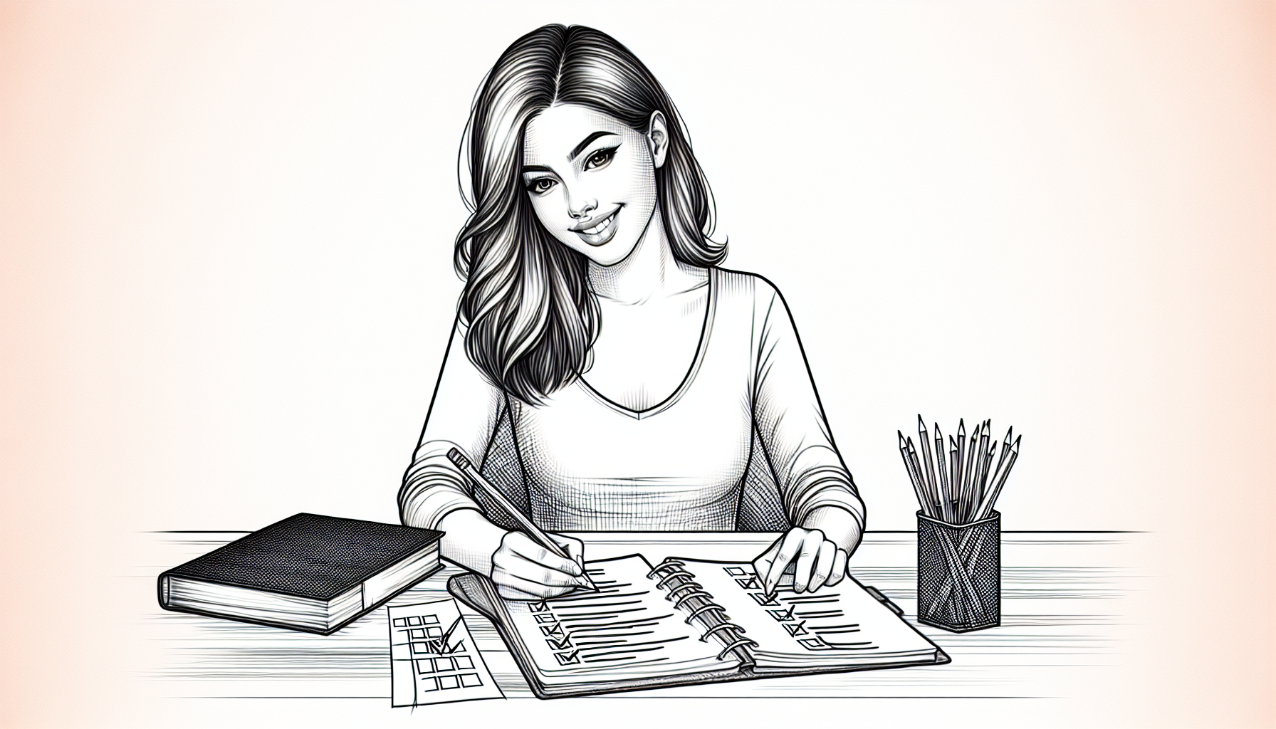 Pencil sketch illustration for: BCBA Task List Mastery: How to Study the Task List and Actually Retain It: Tools, Templates,