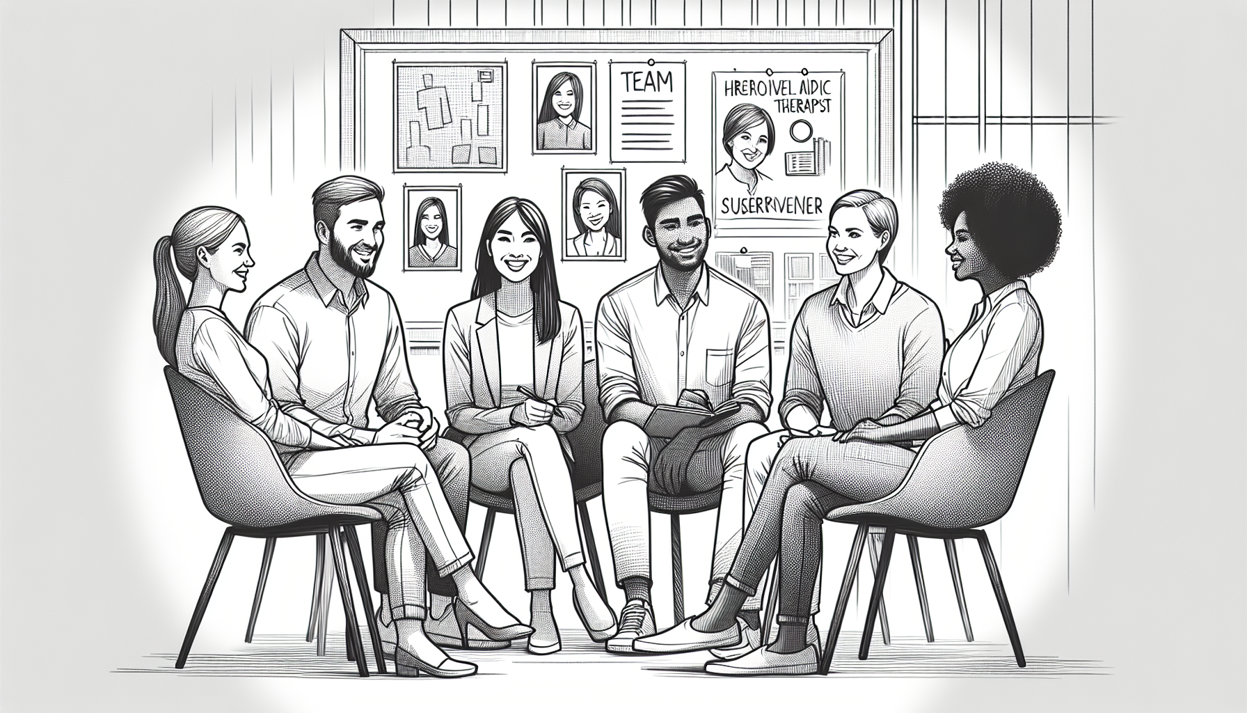 Pencil sketch illustration for: Retention & Culture Systems in ABA: How to Keep Great Staff Long-Term: Common Mistakes a