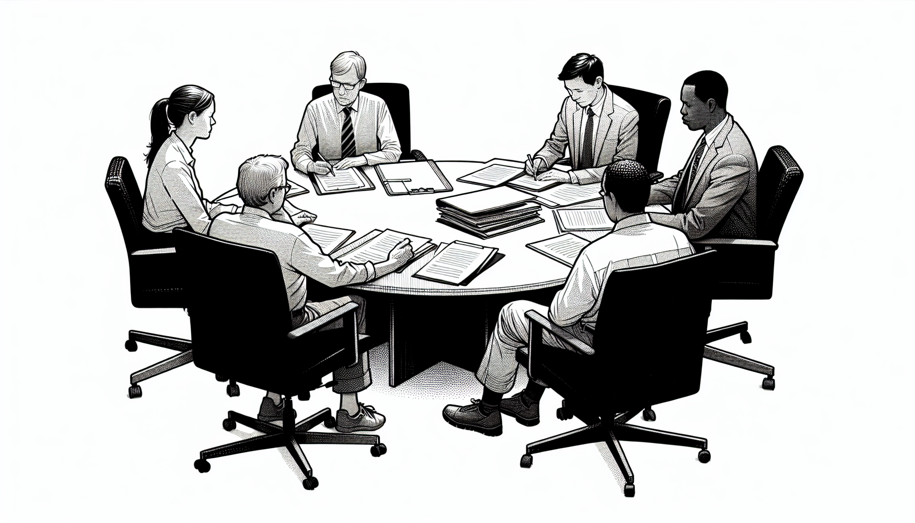 Pencil sketch illustration for: Interdisciplinary Practice in ABA: Collaborating With SLPs, OTs, Schools, and Physicians: Rea