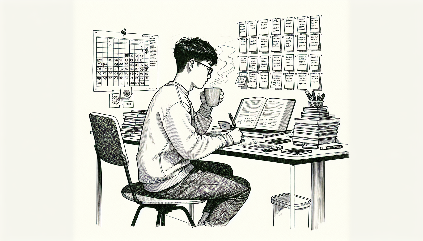 Pencil sketch illustration for: BCBA Exam Concepts Made Simple: The Plain-English Guide to High-Yield Topics: Real-World Exam