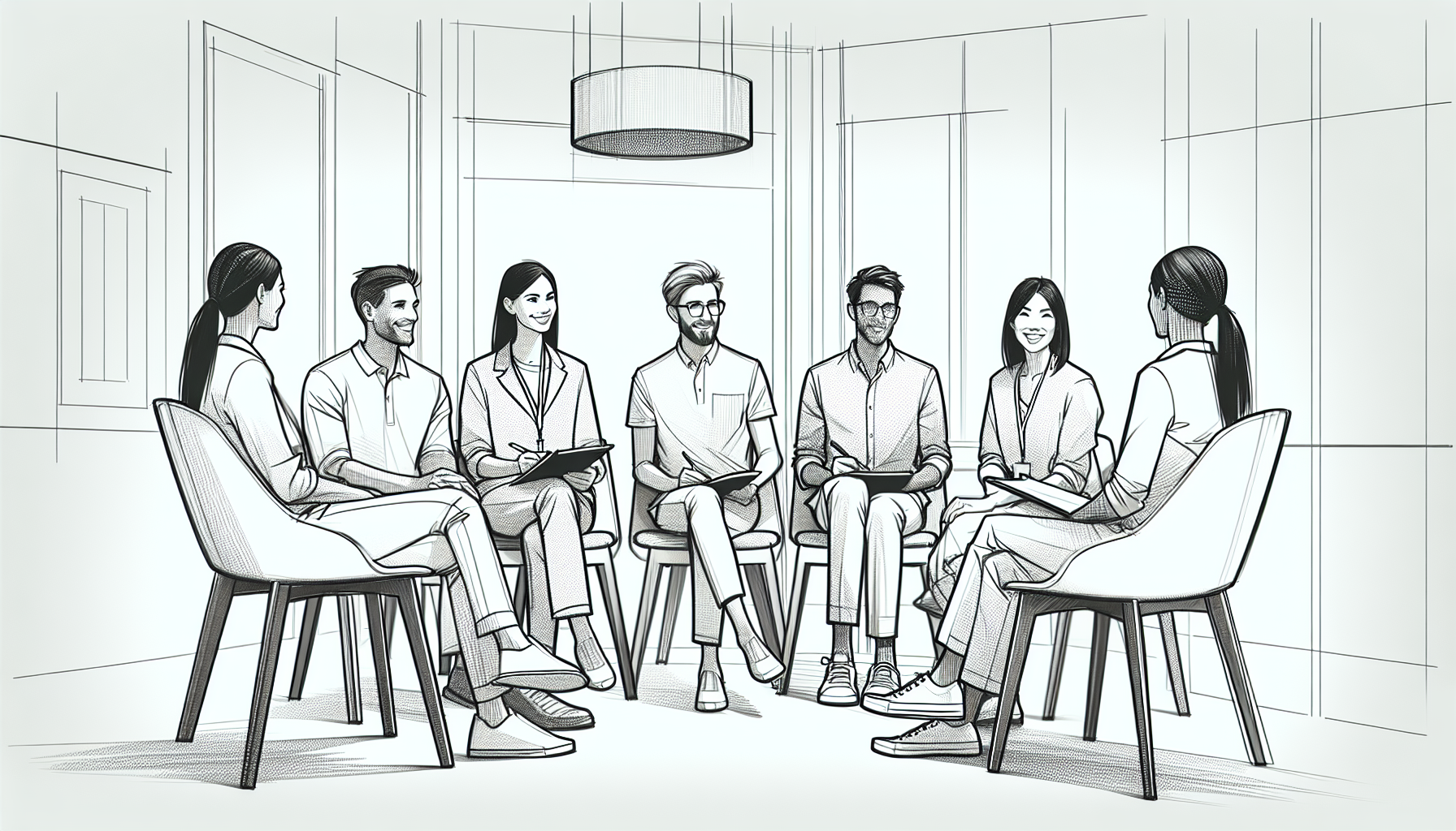 Pencil sketch illustration for: Retention & Culture Systems in ABA: How to Keep Great Staff Long-Term: Real-World Exampl