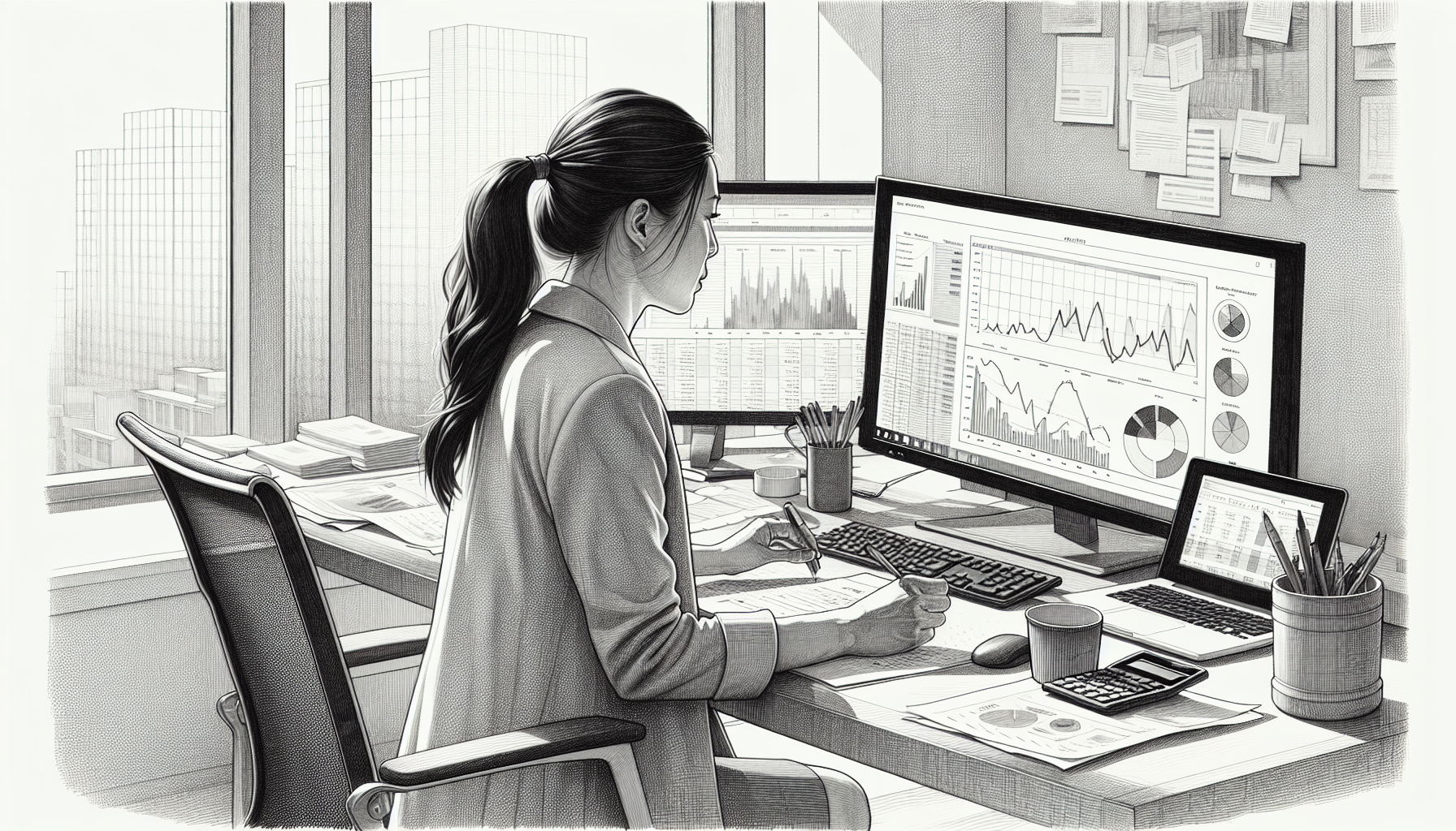 Pencil sketch illustration for: Financial Health & KPIs for ABA Clinics: The Metrics That Actually Matter: Tools, Templa