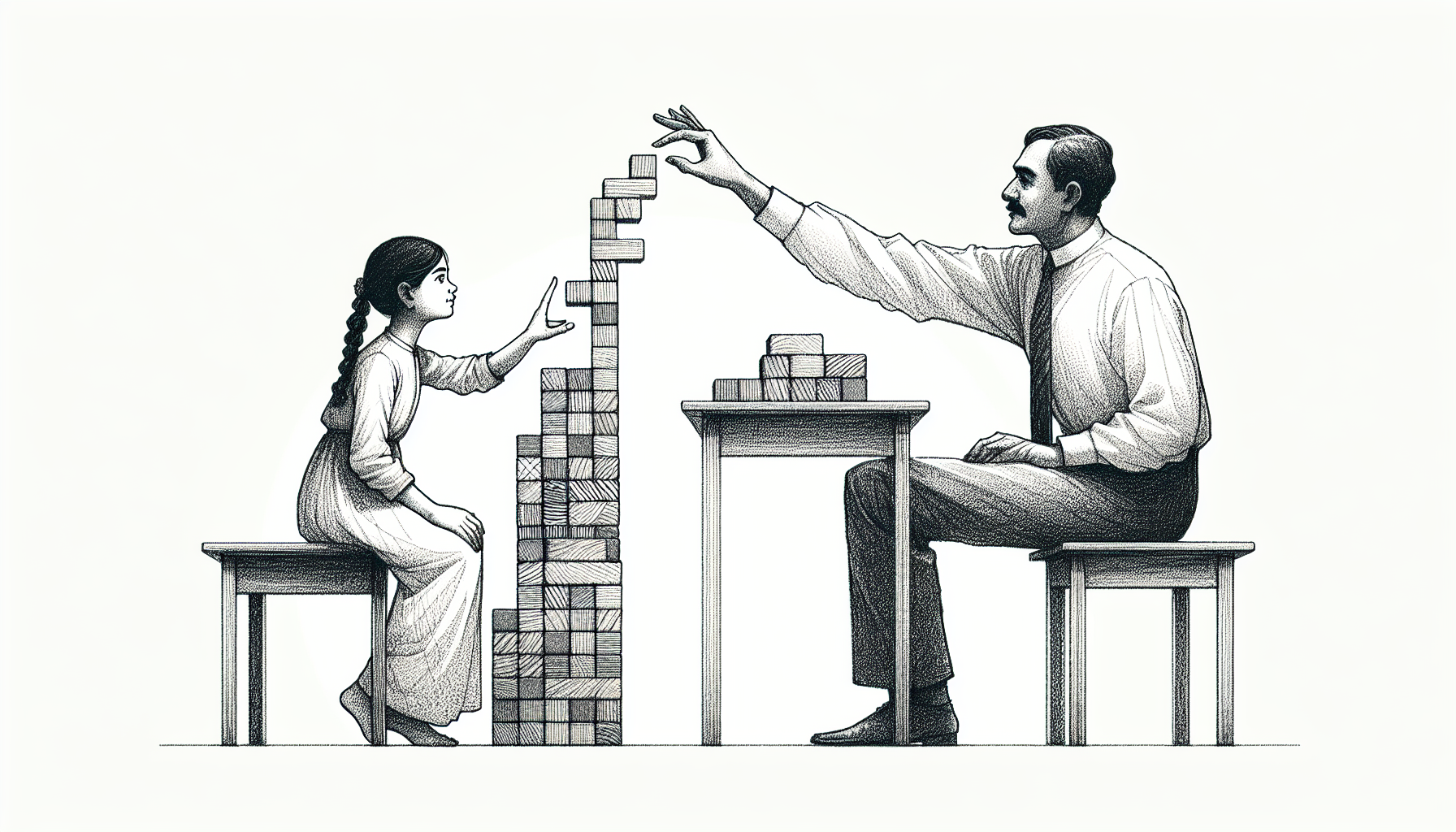 Pencil sketch illustration for: Skill Acquisition in ABA: Programs, Targets, Prompting, and Generalization: Common Mistakes a