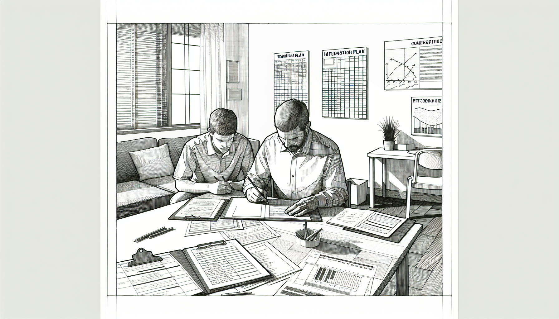 Pencil sketch illustration for: Onboarding & Training in ABA: The Complete System for RBTs and New BCBAs: Common Mistake