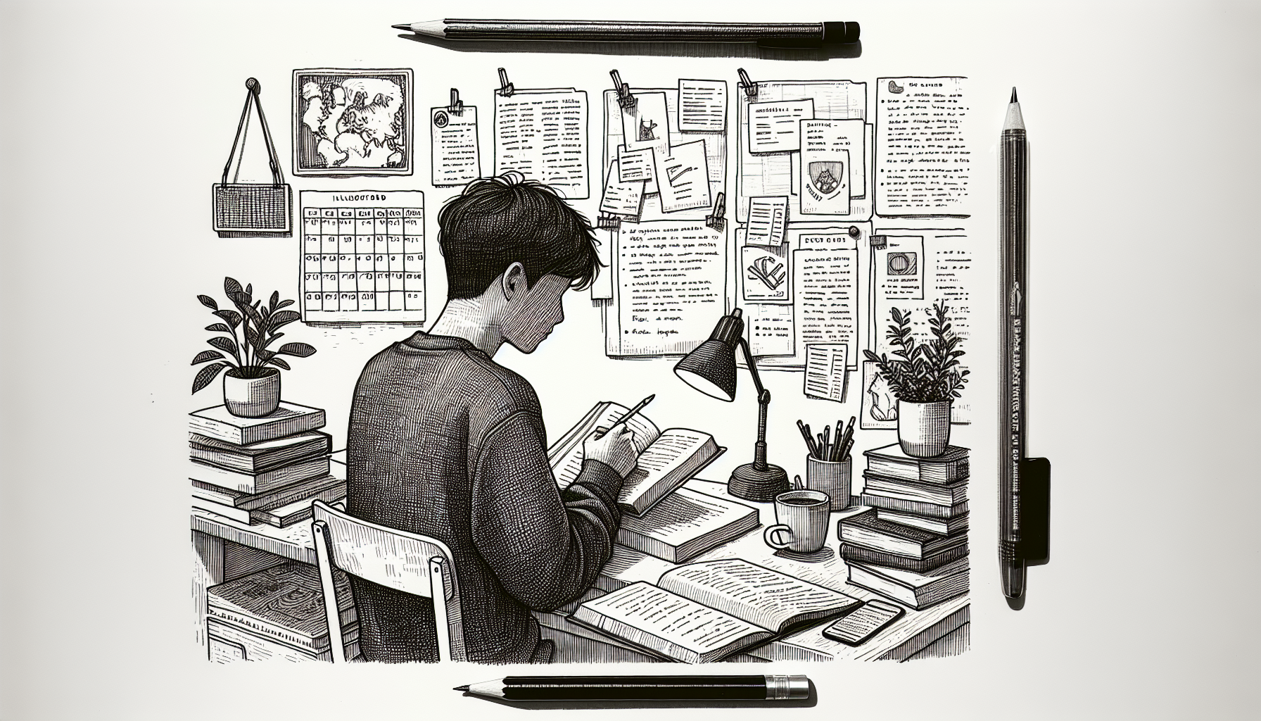 Pencil sketch illustration for: Behavioral Study Techniques for the BCBA Exam: Reinforcement, Scheduling, and Habit Design: T