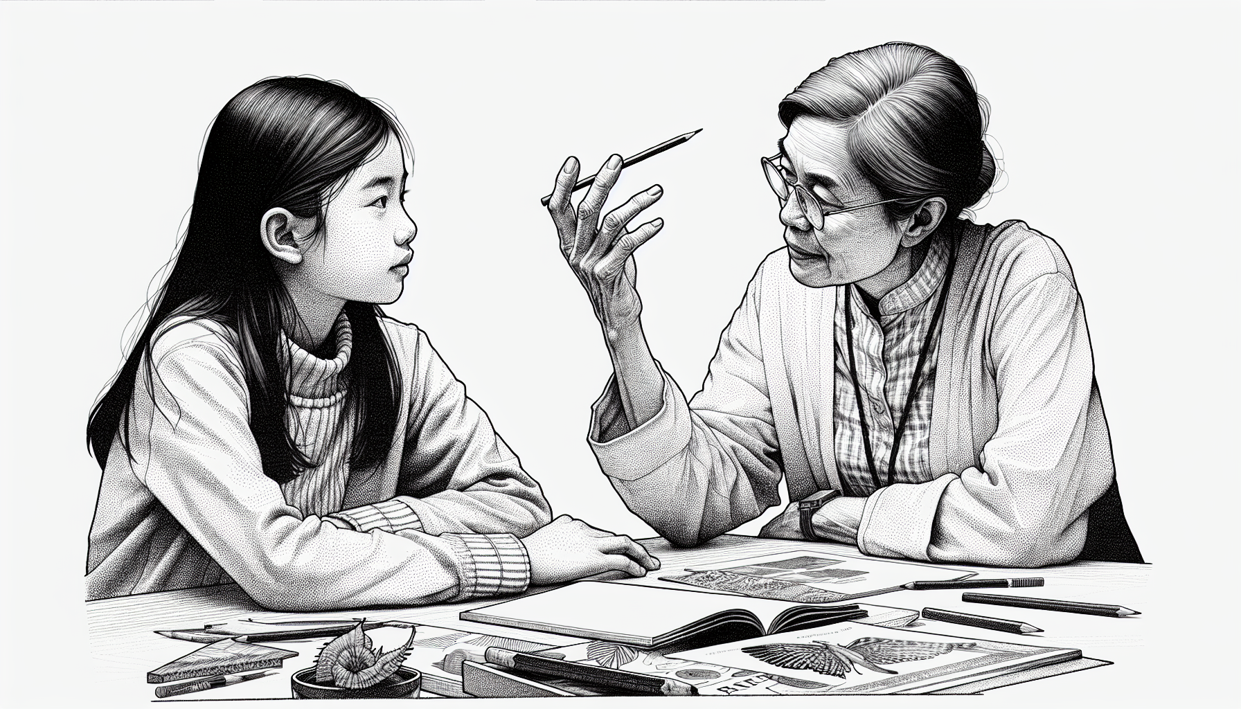 Pencil sketch illustration for: Assent‑Based & Modern ABA Practice: Practical Ways to Implement Today: Real-World Exampl