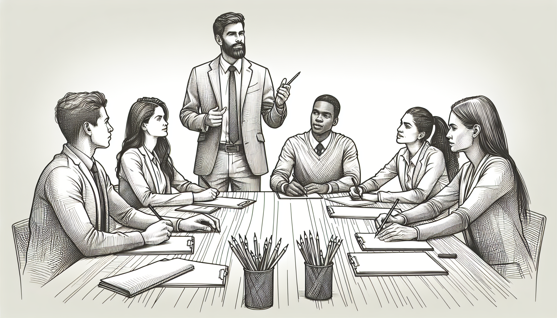 Pencil sketch illustration for: Leadership for Staffing Stability: How ABA Leaders Prevent Turnover Before It Starts: Common