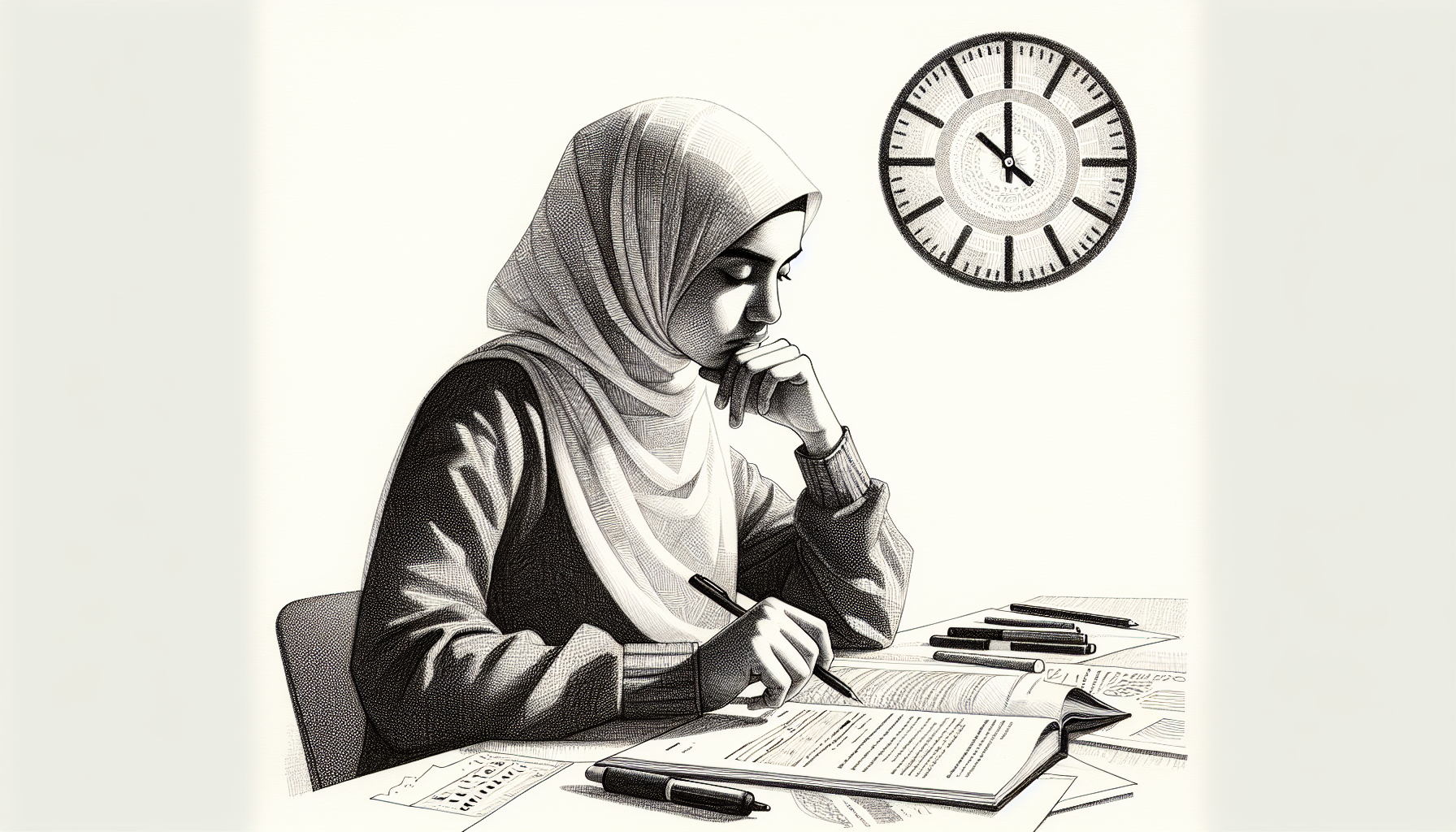 Pencil sketch illustration for: BCBA Exam Strategies & Skills: Timing, Elimination, and Test-Day Tactics: Real-World Exa