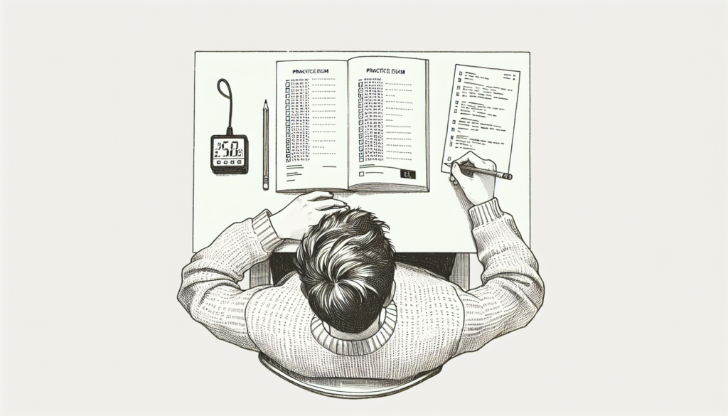 Pencil sketch illustration for: Mock Exam Practice for the BCBA Exam: How to Use Mocks to Raise Your Score Fast: Common Mista