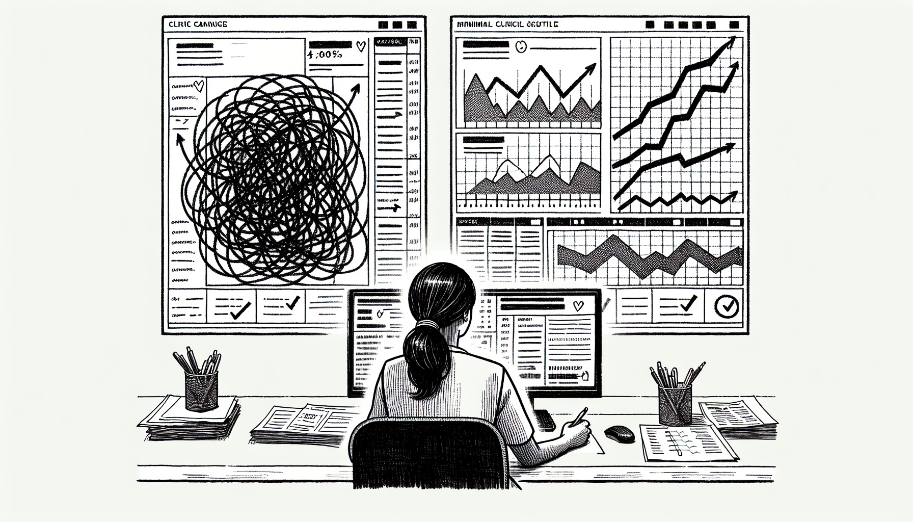 Pencil sketch illustration for: What Most People Get Wrong About Financial Health & KPIs