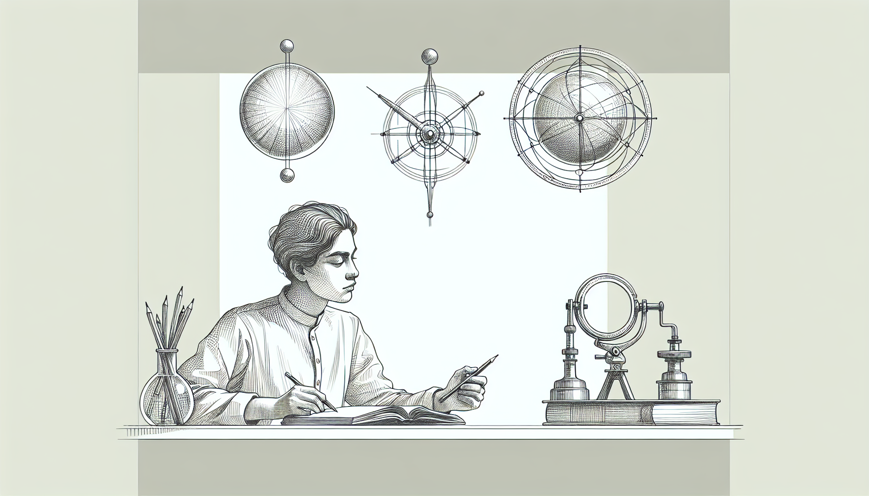 Pencil sketch illustration for: A.1. Identify the goals of behavior analysis as a science (i.e., description, prediction, con