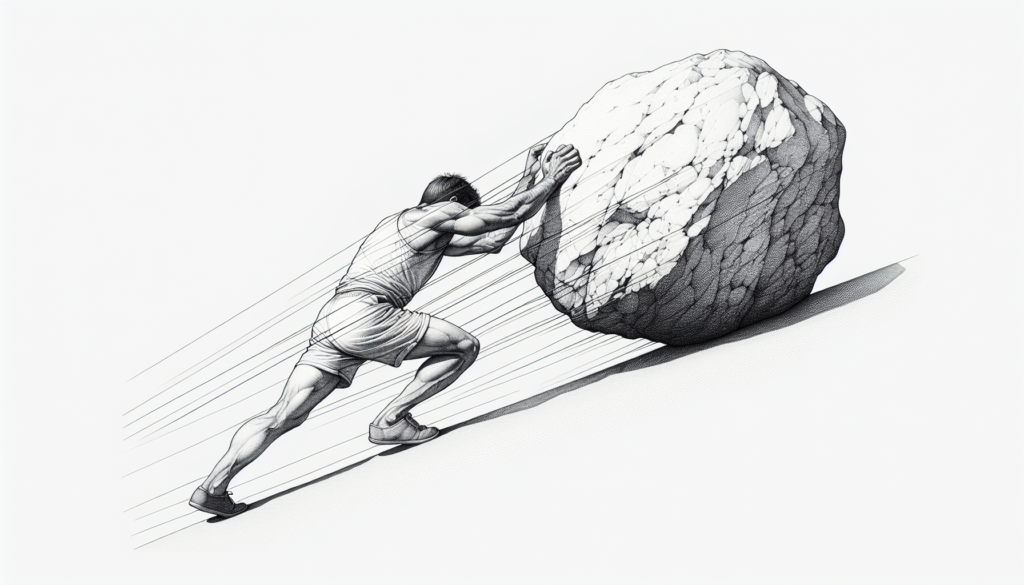 Pencil sketch illustration for: B.22. Identify ways behavioral momentum can be used to understand response persistence.