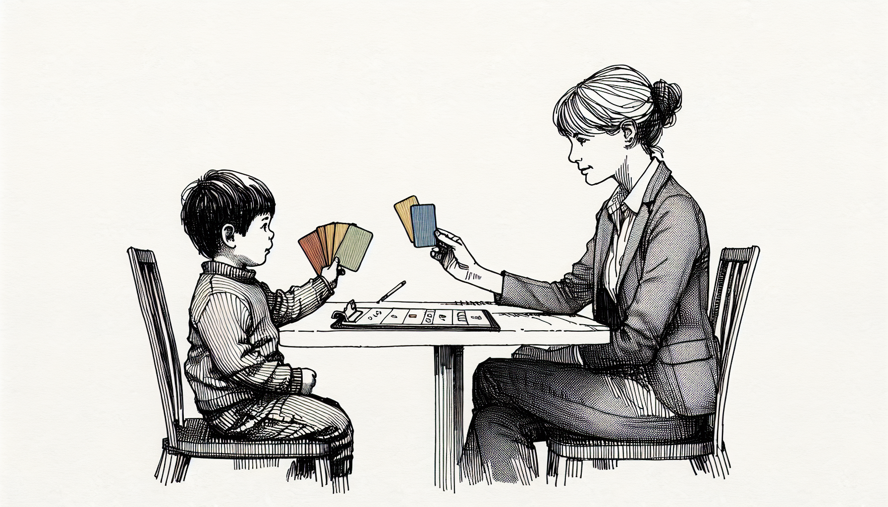 Pencil sketch illustration for: B.19. Identify and distinguish among verbal operants.