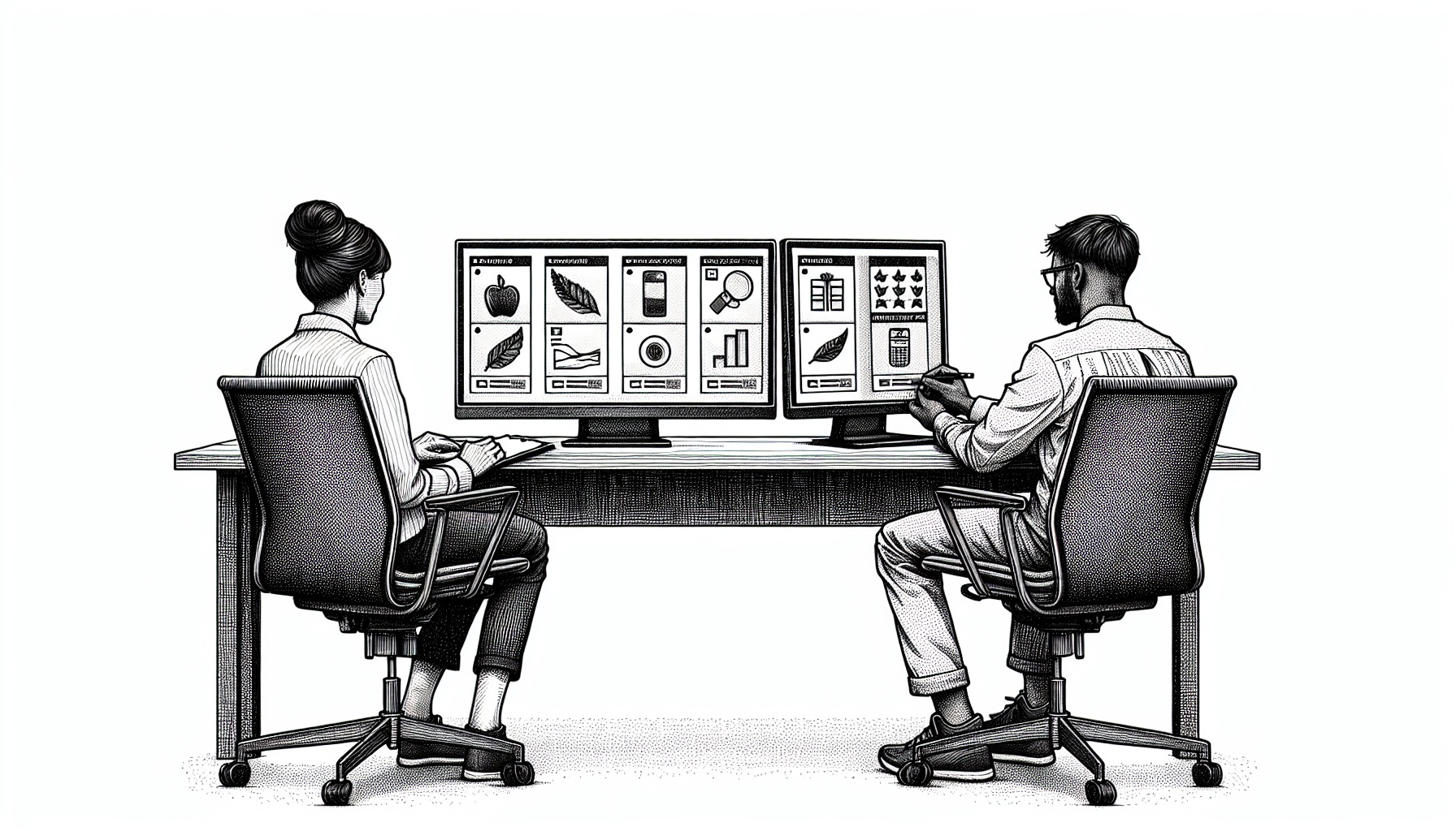 Pencil sketch illustration for: B.10. Identify and distinguish among concurrent, multiple, mixed, and chained schedules of re