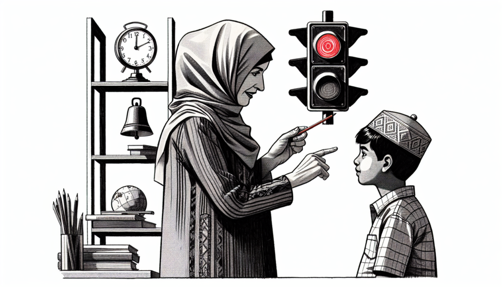 Pencil sketch illustration for: B.12. Identify examples of stimulus control.