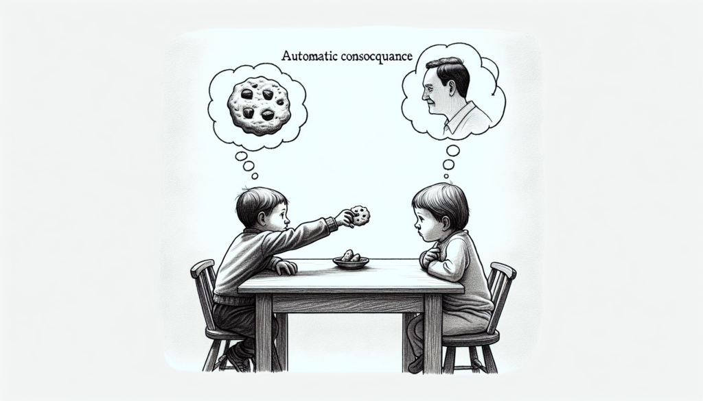 Pencil sketch illustration for: B.6. Identify and distinguish between automatic and socially mediated contingencies.