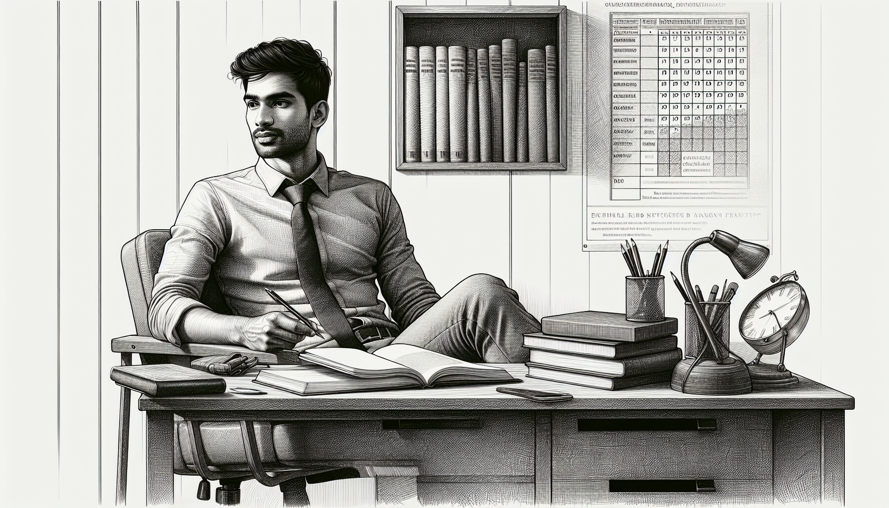 Pencil sketch illustration for: E.3. Develop and maintain competence through professional development activities.