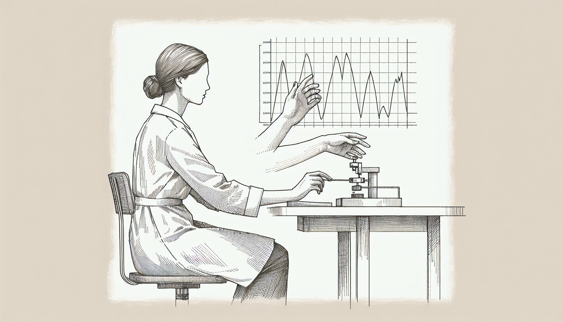 Pencil sketch illustration for: D.1. Distinguish between dependent and independent variables.
