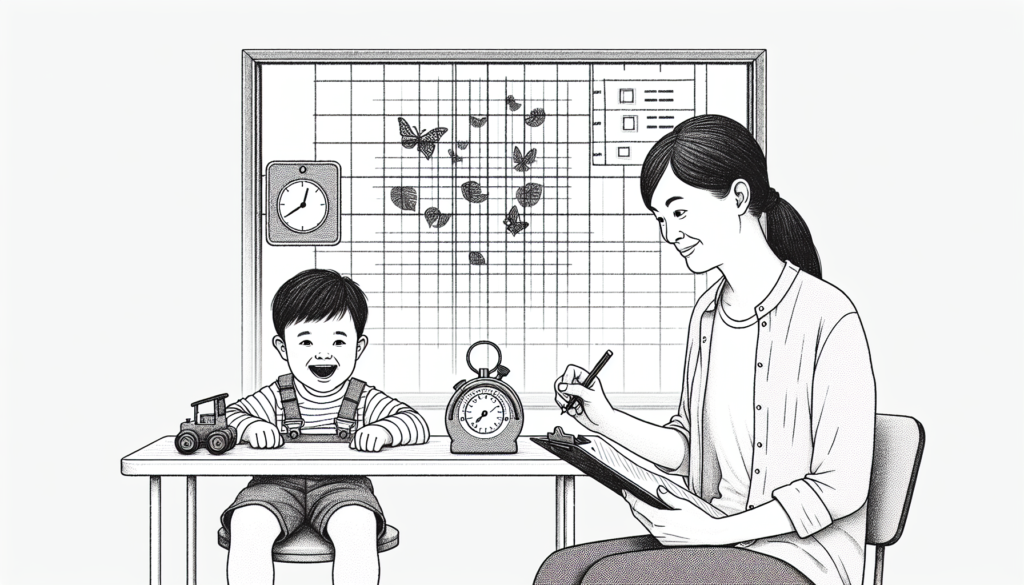 Pencil sketch illustration for: C.6. Design and apply discontinuous measurement procedures (e.g., interval recording, time sa