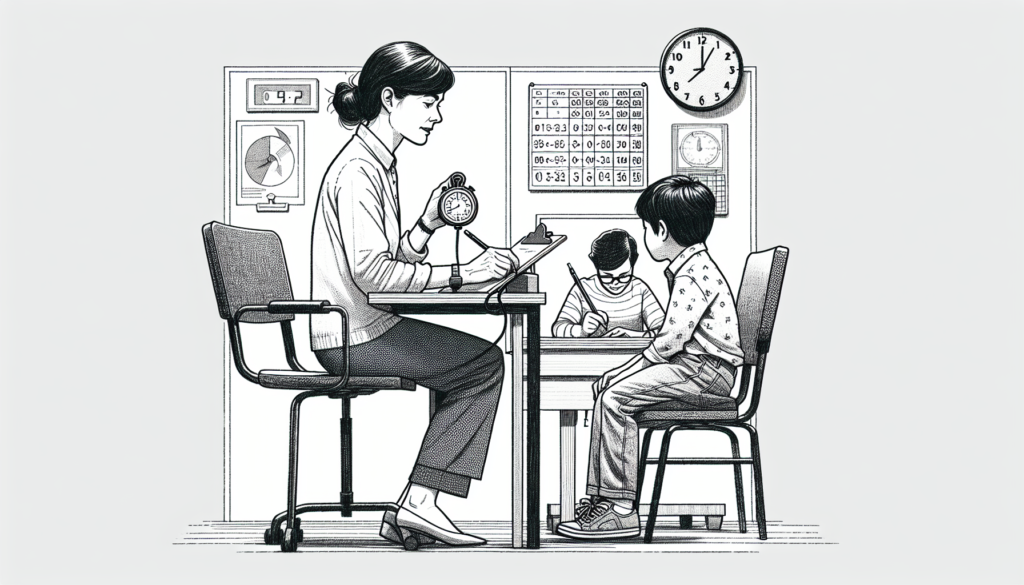 Pencil sketch illustration for: C.4. Measure temporal dimensions of behavior (e.g., duration, latency, interresponse time).