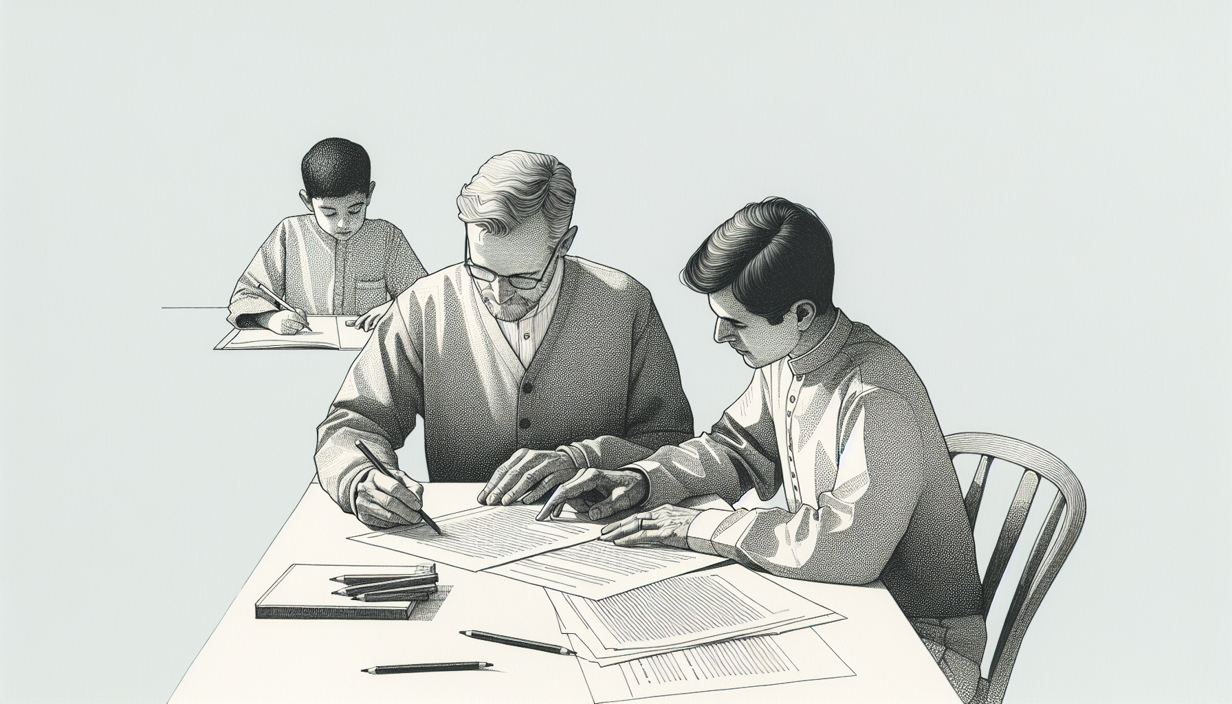 Pencil sketch illustration for: H.4. Plan for and attempt to mitigate possible unwanted effects when using reinforcement, ext