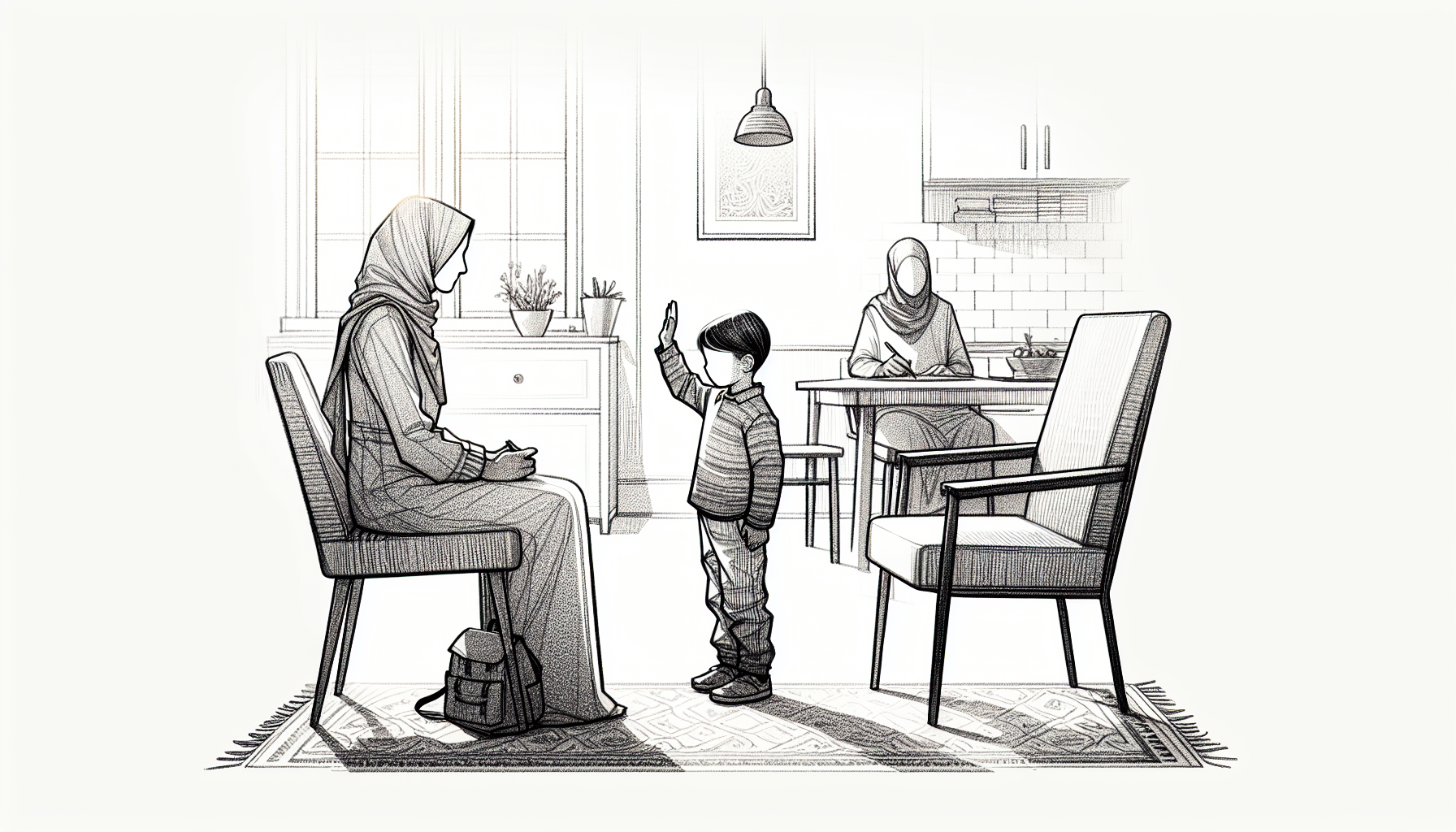 Pencil sketch illustration for: G.15. Design and evaluate procedures to promote generalization.