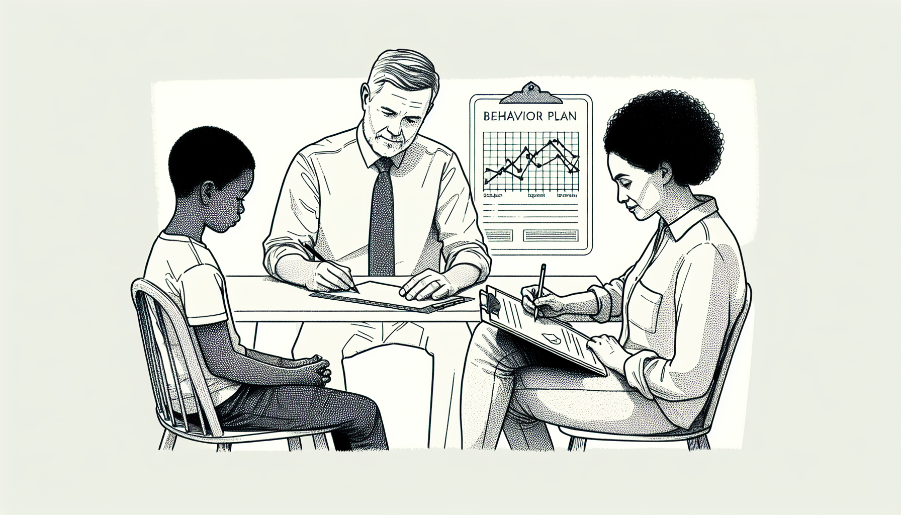 Pencil sketch illustration for: G.17. Design and evaluate positive and negative punishment procedures.