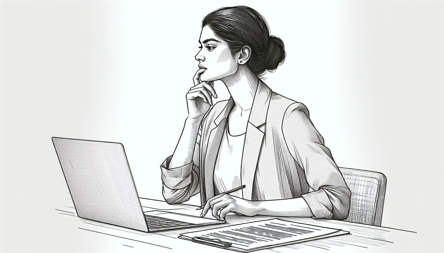 Pencil sketch illustration for: E.5. Identify and comply with requirements for making public statements about professional ac