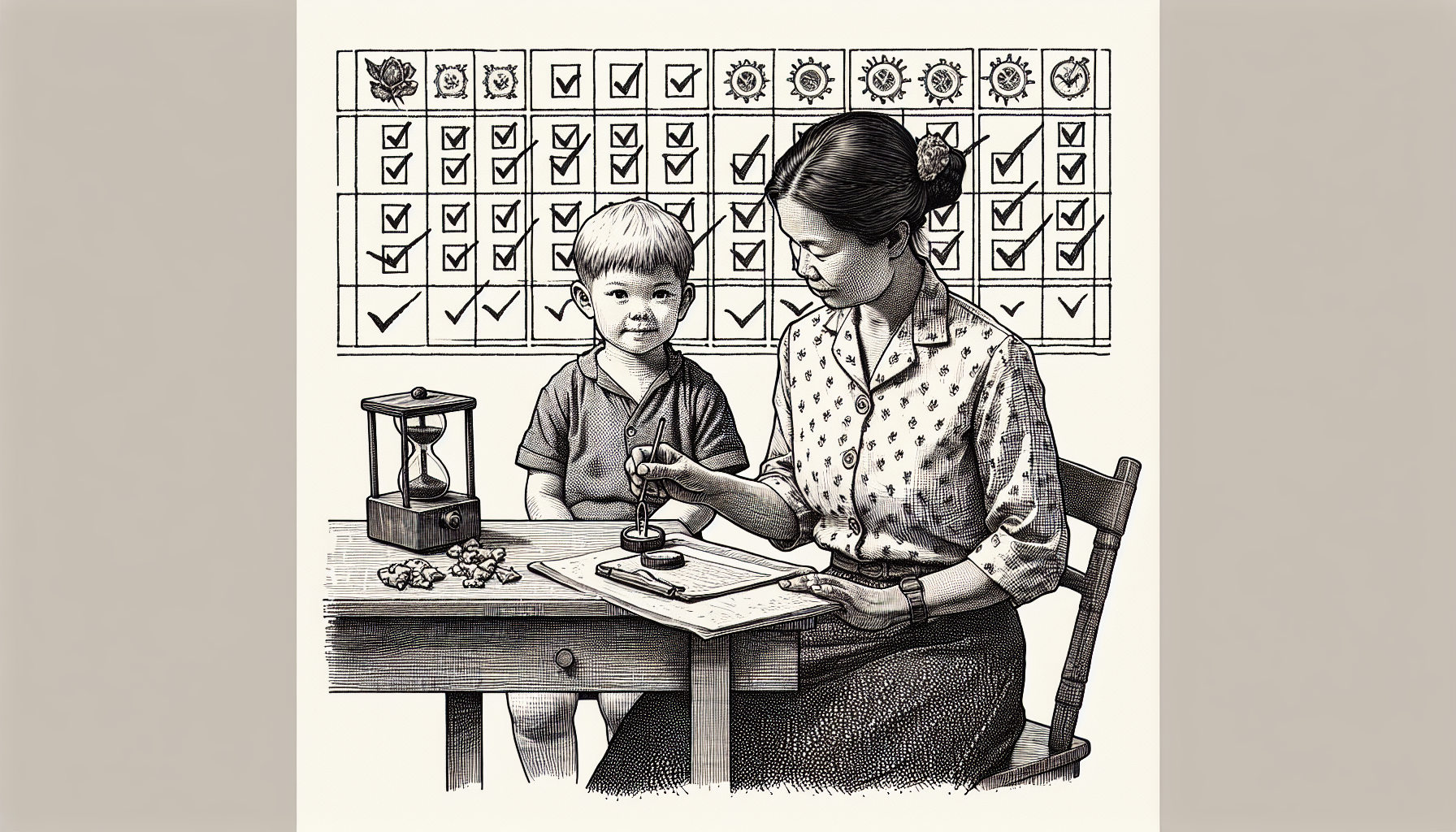 Pencil sketch illustration for: G.3. Design and evaluate time-based reinforcement schedules.