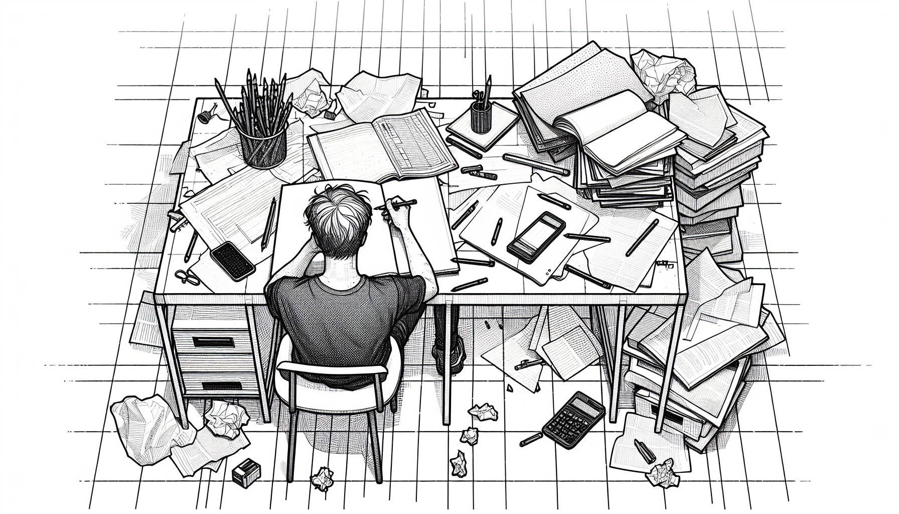 Pencil sketch illustration for: What Most People Get Wrong About Task List Mastery