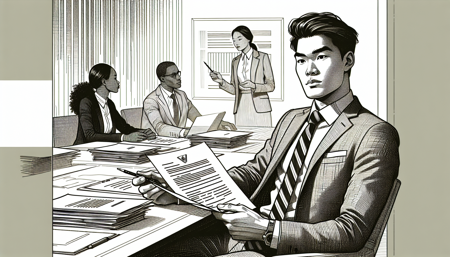 Pencil sketch illustration for: What Most People Get Wrong About Ethics & Compliance for Businesses