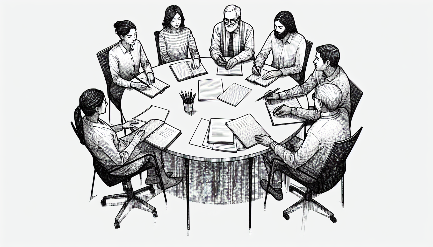 Pencil sketch illustration for: When to Rethink Your Approach to Interdisciplinary Practice