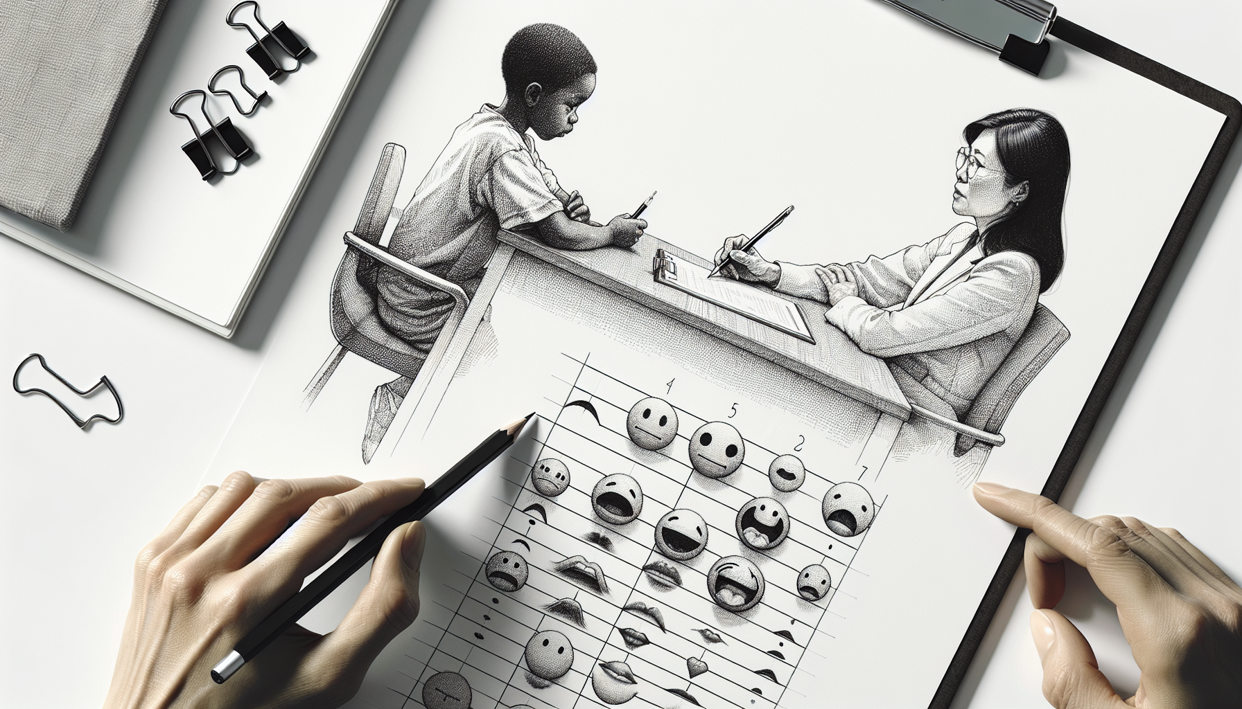 Pencil sketch illustration for: Using concealed public accompaniments to teach individuals to tact intensity