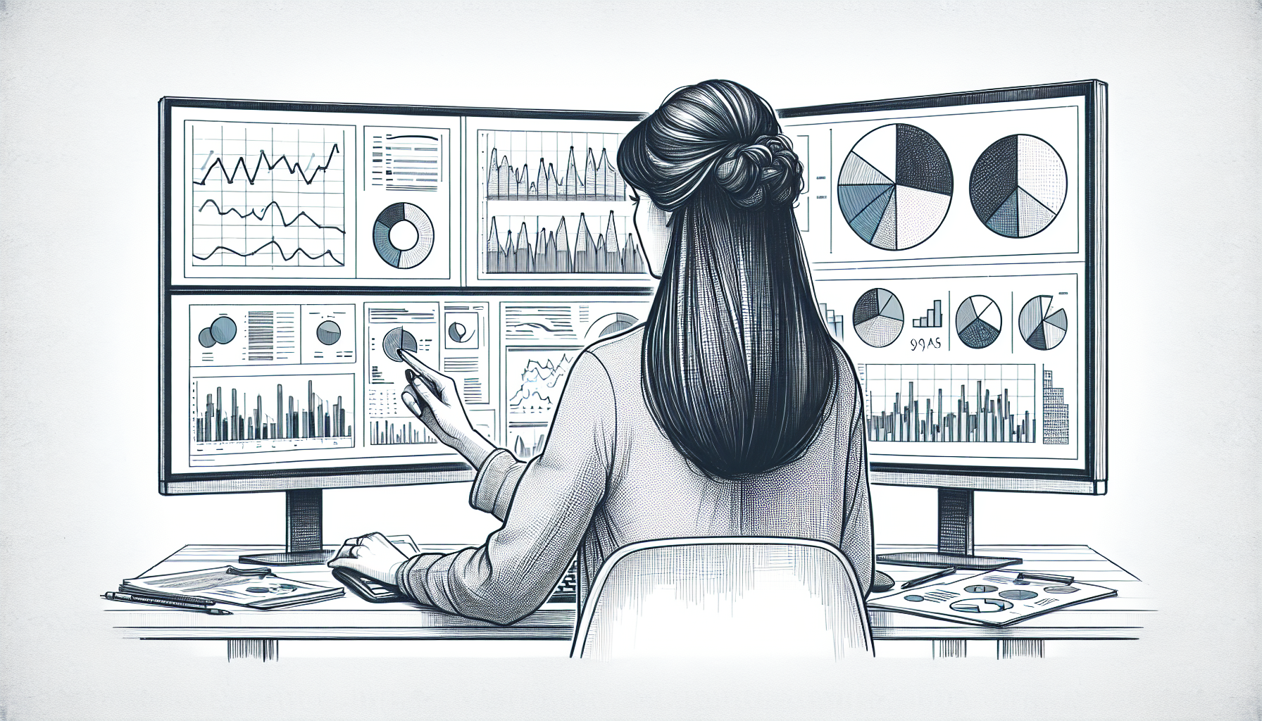 Pencil sketch illustration for: What Most People Get Wrong About Data Visualization & Analytics