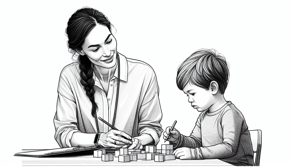 Pencil sketch illustration for: The effects of reinforcing tacting on the recall of children with autism