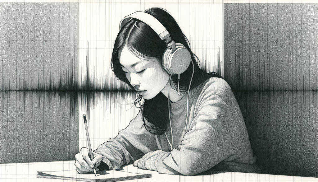 Pencil sketch illustration for: Verbal mediation during auditory equivalence class formation using go/no-go successive matchi