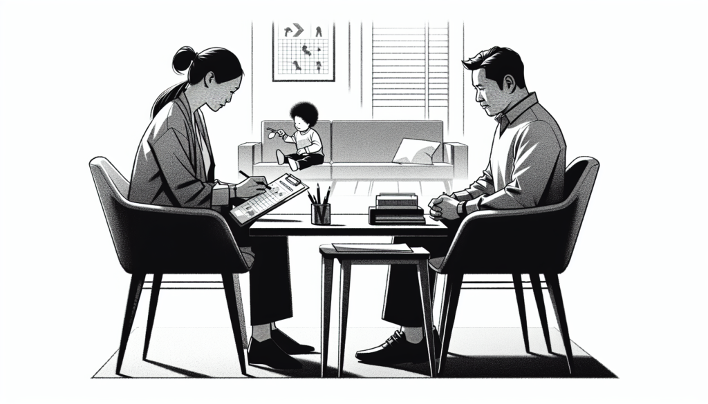 Pencil sketch illustration for: Caregiver Collaboration in ABA: Buy-In, Training, and Real-World Follow-Through: Tools, Templ