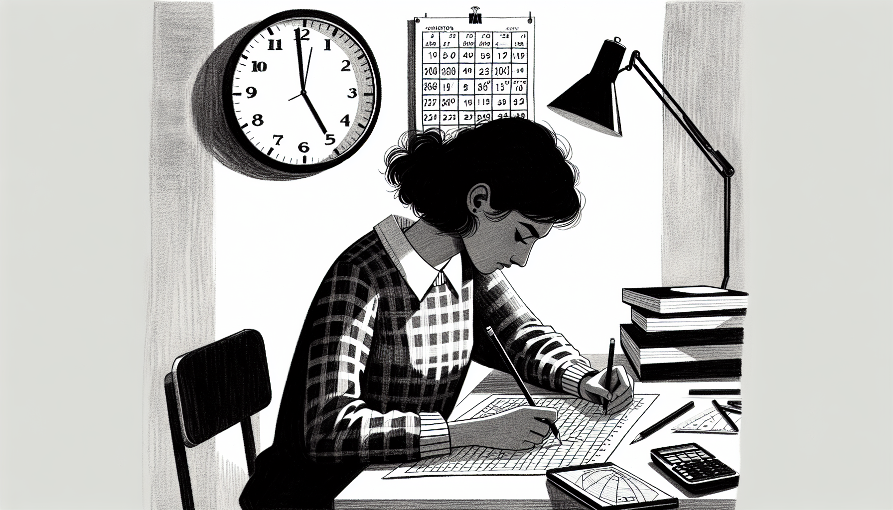 Pencil sketch illustration for: How to Know If Stress Management & Exam Mindset Is Actually Working