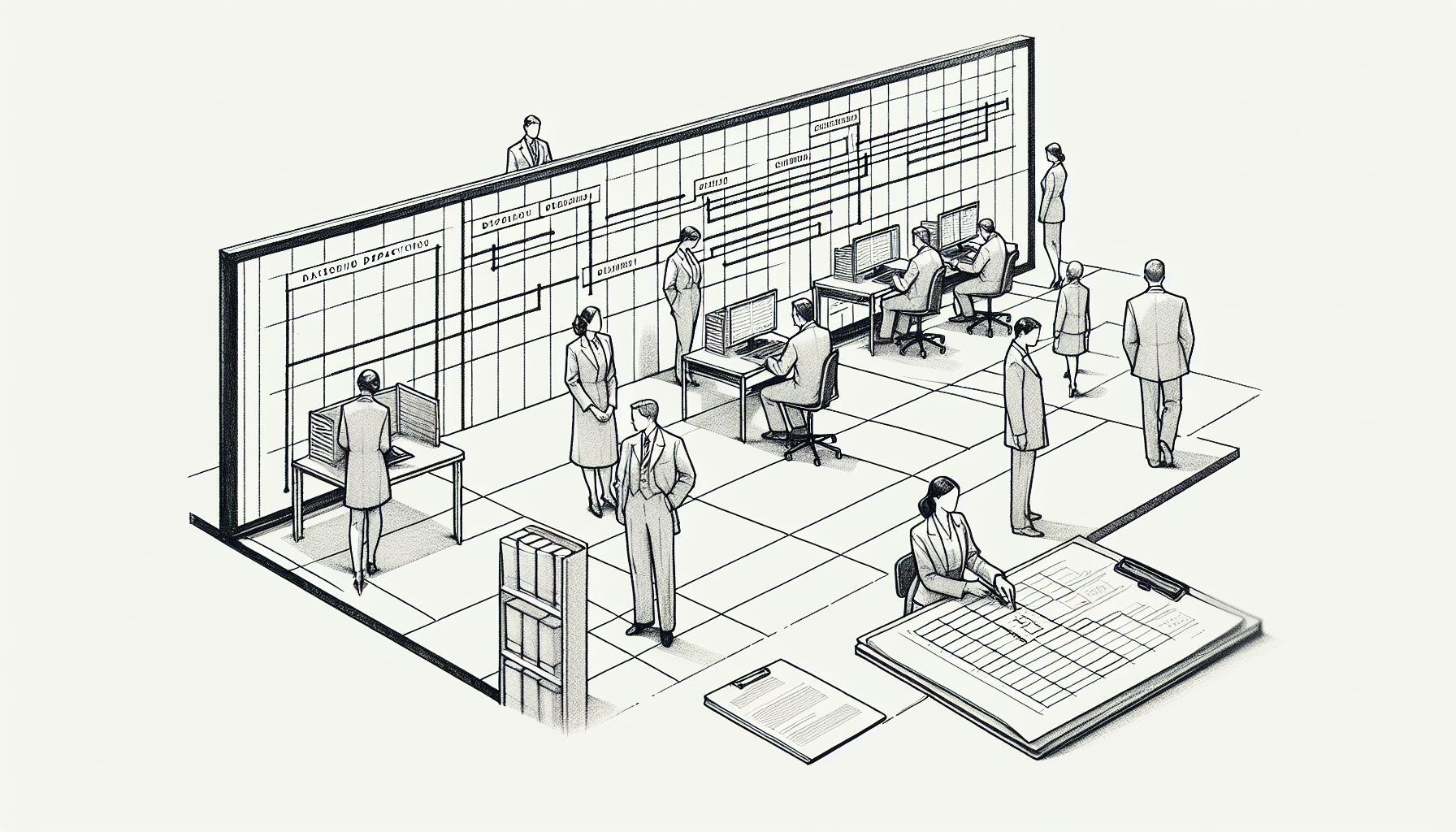 Pencil sketch illustration for: Nonconcurrent multiple baseline designs for applied research in organizational behavior manag