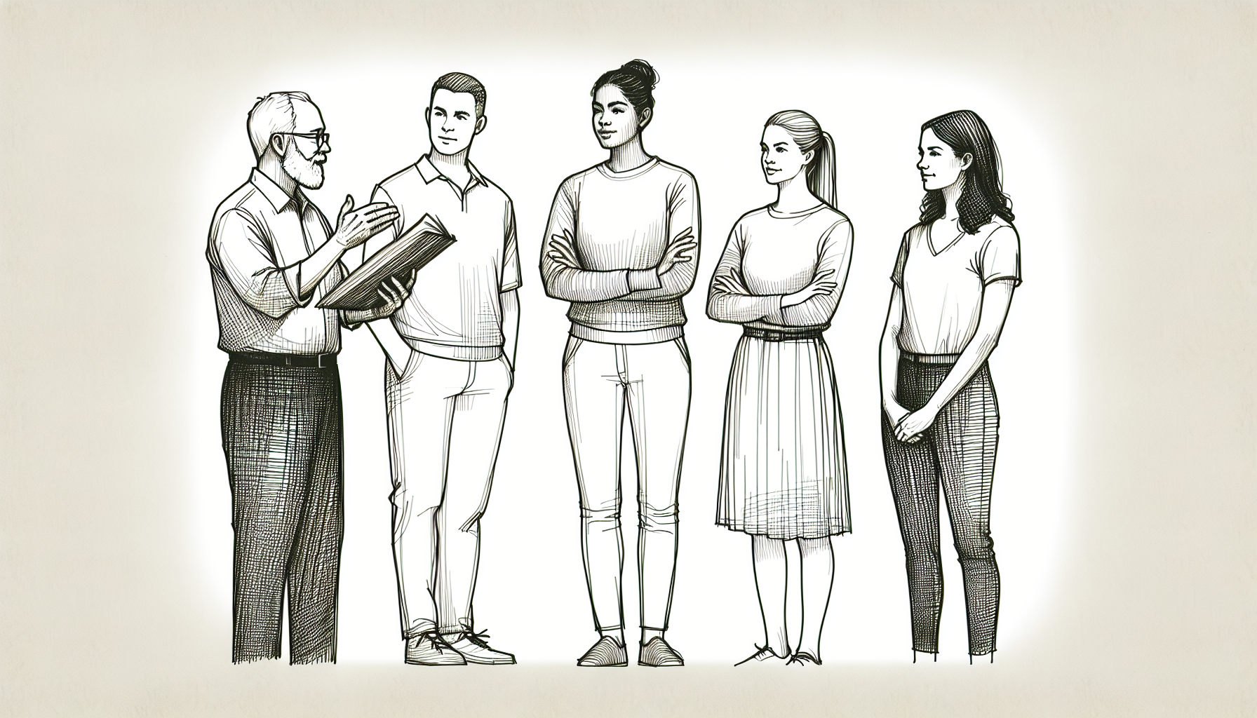 Pencil sketch illustration for: Expanding the pyramidal staff training approach